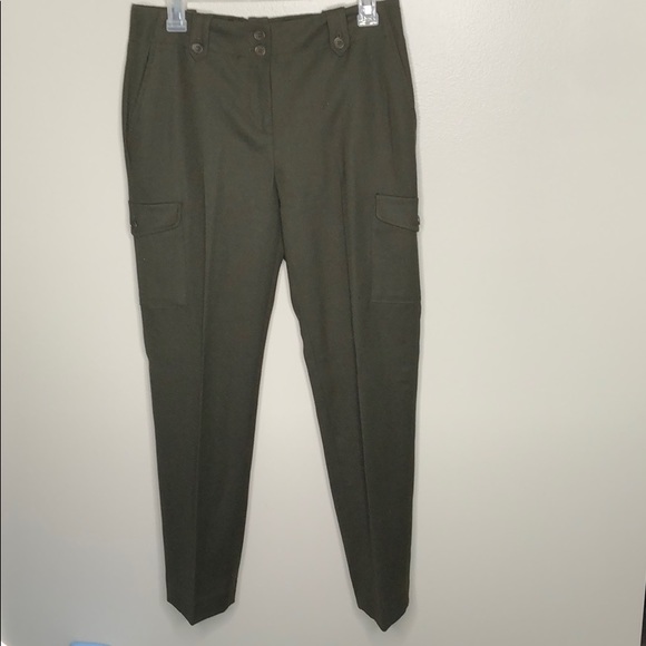 Talbots Pants - Talbots Dark Green Wool Dress Pants Trousers